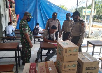 Gelar Operasi Yustisi, Polsek Pangkalan Kerinci Tegur 11 Orang Pelanggar Prokes