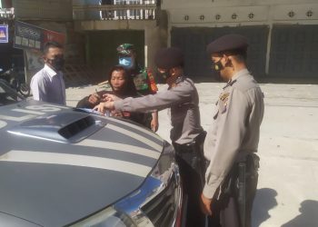 Polsek Pangkalan Kerinci Bersama TNI Laksanakan Operasi Yustisi