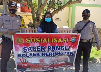 Polsek Kerumutan Sosialisasikan Saber Pungli ke Masyarakat