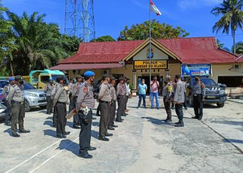 Kapolsek Bandar Sei Kijang Sambut Kunjungan Kerja Kapolres Pelalawan