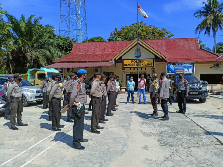 Kapolsek Bandar Sei Kijang Sambut Kunjungan Kerja Kapolres Pelalawan