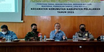 Deklarasi Damai Pilkades serentak 2021, Kapolsek Kerumutan Imbau Cakades Bersaing Sehat