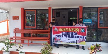 Polisi Beri Edukasi Soal Saber Pungli ke Pegawai Kantor Pos Kecamatan Pangkalan Kuras