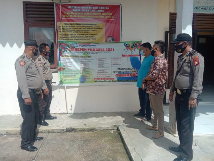 Jelang Pelaksanaan Pilkades Polsek Pangkalan Lesung Tingkatkan Patroli