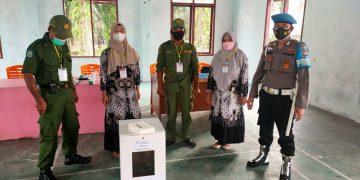 Sukseskan Pilkades di Kabupaten Pelalawan, Polsek Pangkalan Kuras Kawal TPS di Wilayah Binaan