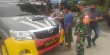 Polsek Pangkalan Kerinci Cek Penerapan Prokes Warga