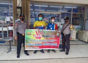 Polsek Pangkalan Lesung Sampaikan Terkait Larangan Pungli Kepada Pegawai Indomaret