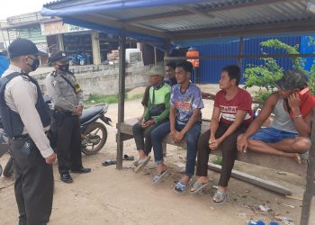 Polsek Ukui Lakukan Pendisiplinan Prokes