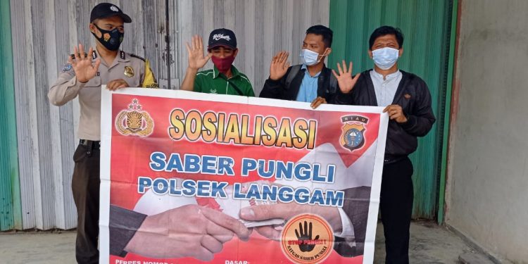 Polsek Langgam Sapu Bersih Pungli di Wilayah Binaan