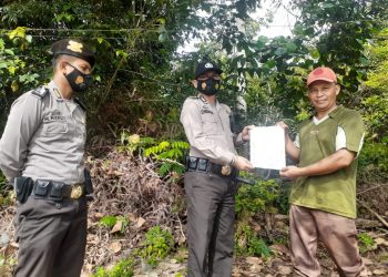 Patroli Karhutla, Polsek Bandar Sei Kijang Pastikan Wilayahnya Tidak Ada Titik Api