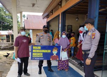 Tekan Kasus Penularan Covid-19, Polsek Bunut Lakukan Penertiban Prokes di Wilayahnya