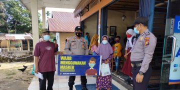 Tekan Kasus Penularan Covid-19, Polsek Bunut Lakukan Penertiban Prokes di Wilayahnya