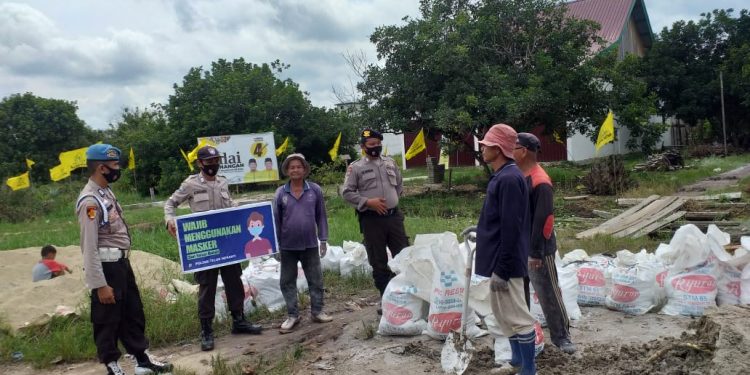 Polsek Teluk Meranti Imbau Masyarakat Gunakan Masker Saat Beraktivitas Diluar Rumah