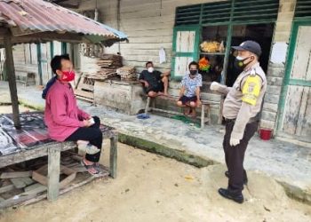 Wujudkan Keamanan Masyarakat, Polsek Langgam Gelar Patroli dan Sosialisasi Prokes