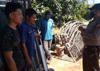 Polsek Ukui Gelar Patroli Kamtibmas dan Ajak Masyarakat Disiplin Prokes