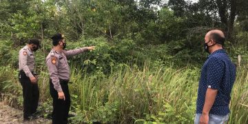 Personil UKL Polsek Pangkalan Kerinci Gelar Patroli Karhutla