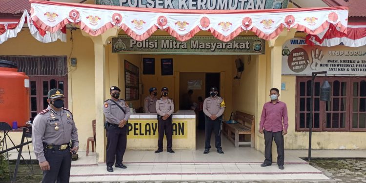 Polsek Kerumutan Siagakan Personel untuk Amankan Mako