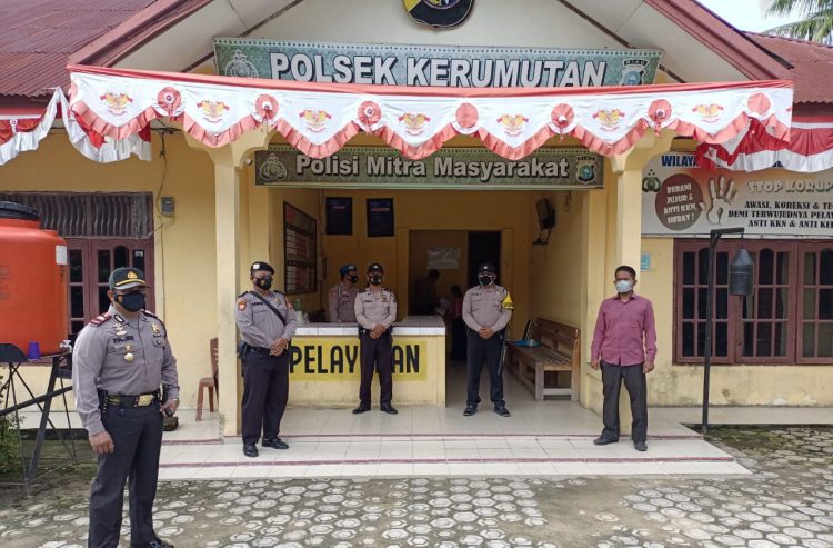 Polsek Kerumutan Siagakan Personel untuk Amankan Mako