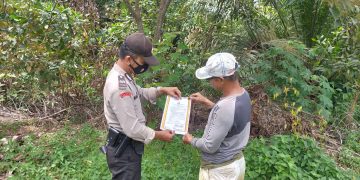 Didampingi TNI, Personil Polsek Bandar Sei Kijang Gelar Patroli Karhutla