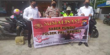 Polsek Pangkalan Kerinci Sambangi Petugas Parkir dan Minta Tidak Melakukan Pungli