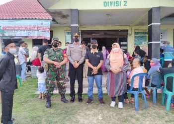 Polsubsektor Pelalawan Amankan Giat Vaksinasi di Desa Batang Nilo Kecil