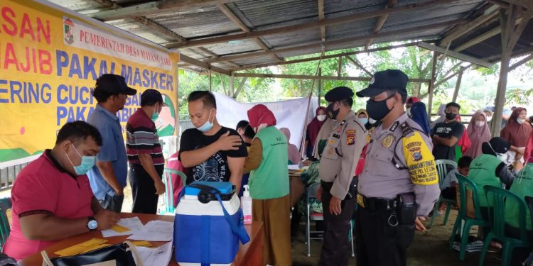 Polsek Pangkalan Lesung Maksimalkan Pelaksanaan Vaksinasi di Wilayah Binaan