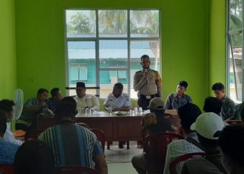 Polsek Kuala Kampar Hadiri Rapat RKPDES, Sekaligus Ajak Masyarakat Ikuti Vaksinasi