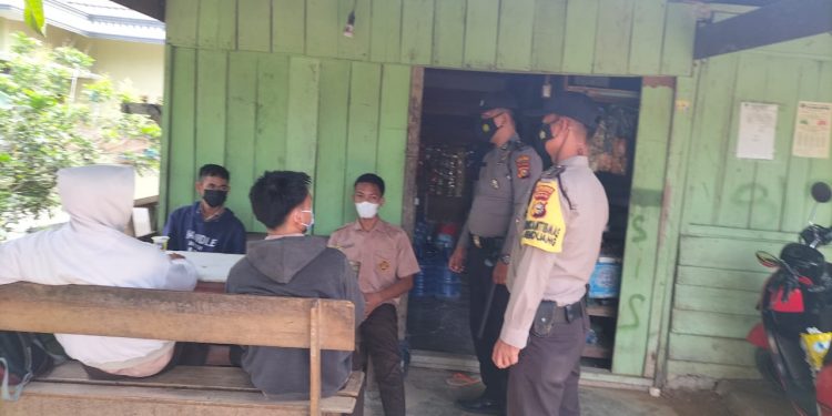 Jelang Nataru, Polsek Pangkalan Lesung Perketat Yustisi dan Gencarkan Imbauan Prokes