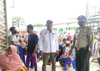 Gelar Vaksinasi Covid-19 di 4 Titik, Polsek Langgam Sasar 680 Orang