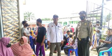 Gelar Vaksinasi Covid-19 di 4 Titik, Polsek Langgam Sasar 680 Orang