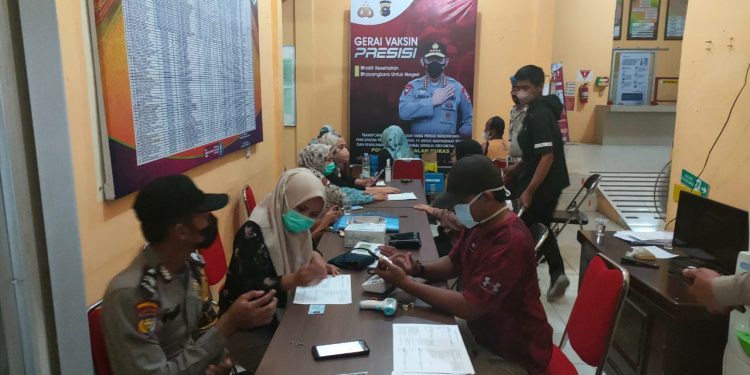 Update Harian 19 Desember, Polsek Pangkalan Kuras Vaksinasi 684 Orang