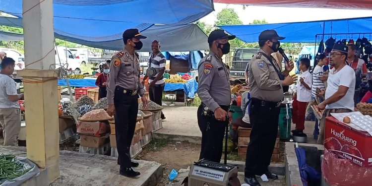Polsek Pangkalan Lesung Perketat Yustisi, Gencarkan Imbauan Prokes dan Vaksinasi