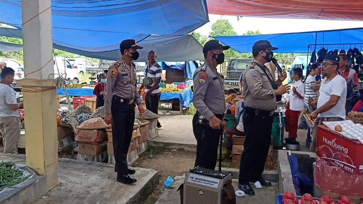 Polsek Pangkalan Lesung Perketat Yustisi, Gencarkan Imbauan Prokes dan Vaksinasi