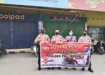 Polsek Pangkalan Kerinci Terus Sosialisasi Terhadap Petugas Parkir di Wilayah Hukum