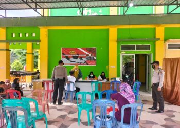 Polsek Pangkalan Lesung Lakukan Pengamanan Vaksinasi, Ini Lokasinya