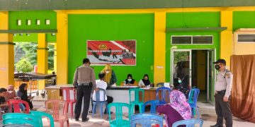Polsek Pangkalan Lesung Lakukan Pengamanan Vaksinasi, Ini Lokasinya