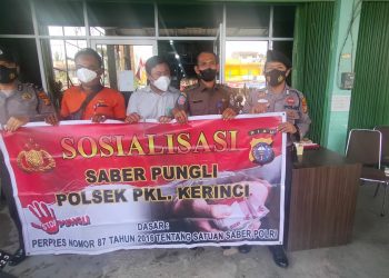 Sambangi Kantor PD Tuah Sekata, Polsek Pangkalan Kerinci Kembali Sosialisasikan Saber Pungli