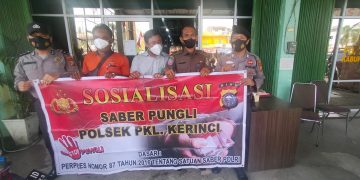 Sambangi Kantor PD Tuah Sekata, Polsek Pangkalan Kerinci Kembali Sosialisasikan Saber Pungli