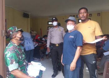 Polsek Langgam Seharian Pantau Giat Vaksinasi, Situasi Aman dan Kondusif