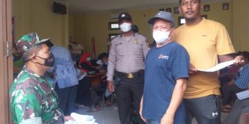 Polsek Langgam Seharian Pantau Giat Vaksinasi, Situasi Aman dan Kondusif