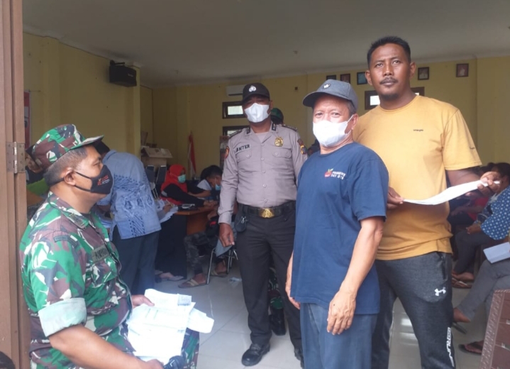 Polsek Langgam Seharian Pantau Giat Vaksinasi, Situasi Aman dan Kondusif