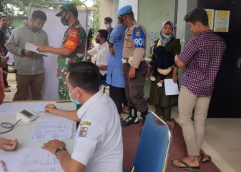 Polsek Langgam Kawal Vaksinasi di 3 Lokasi Sekaligus