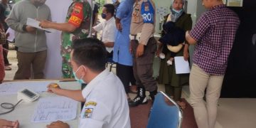 Polsek Langgam Kawal Vaksinasi di 3 Lokasi Sekaligus