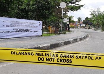 Jelang Malam Pergantian Tahun Baru, Satpol PP Pekanbaru Tutup Dua RTH