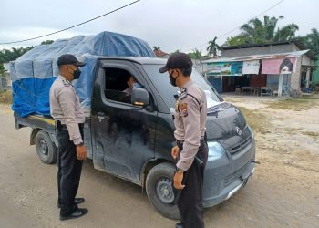 Polsubsektor Pelalawan Laksanakan Operasi Yustisi Taat Prokes