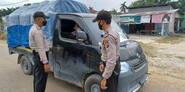 Polsubsektor Pelalawan Laksanakan Operasi Yustisi Taat Prokes