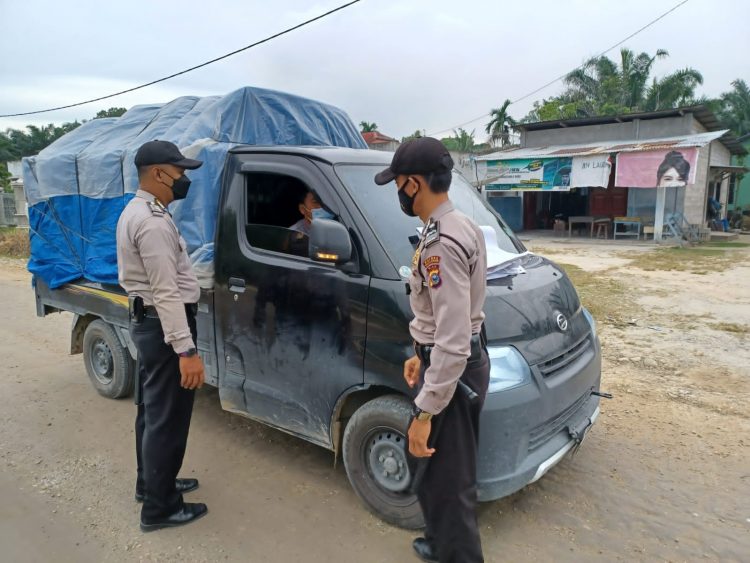 Polsubsektor Pelalawan Laksanakan Operasi Yustisi Taat Prokes