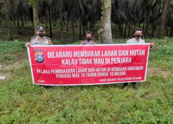 Cegah Karhutla di Wilkum, Polsek Bandar Sei Kijang Lakukan Ini