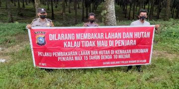 Cegah Karhutla di Wilkum, Polsek Bandar Sei Kijang Lakukan Ini