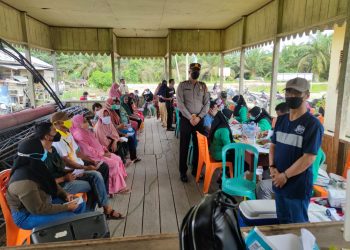 Polsubsektor Pelalawan Gesa Percepatan Vaksinasi di Desa-desa